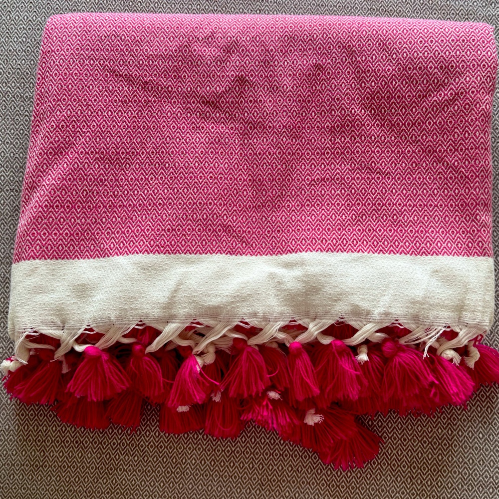 Cotton throw blanket